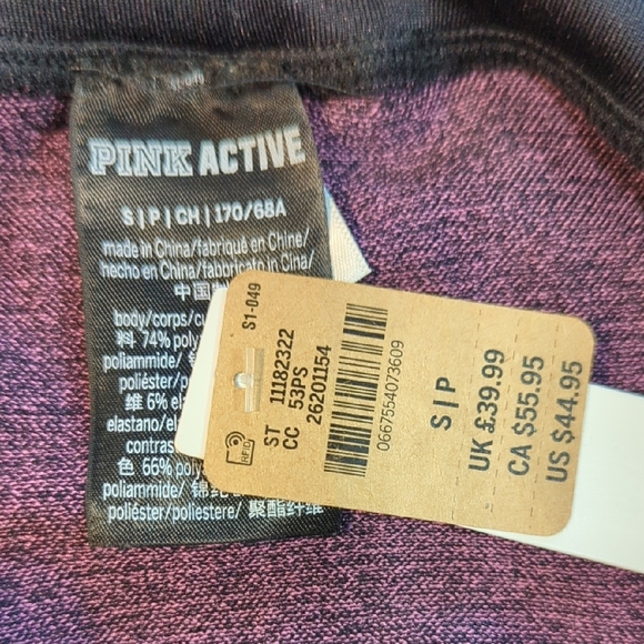 Victoria's Secret Black and Pink Yoga Pants, New With Tags!!!  Amazing Butt!!!! - Picture 1 of 11